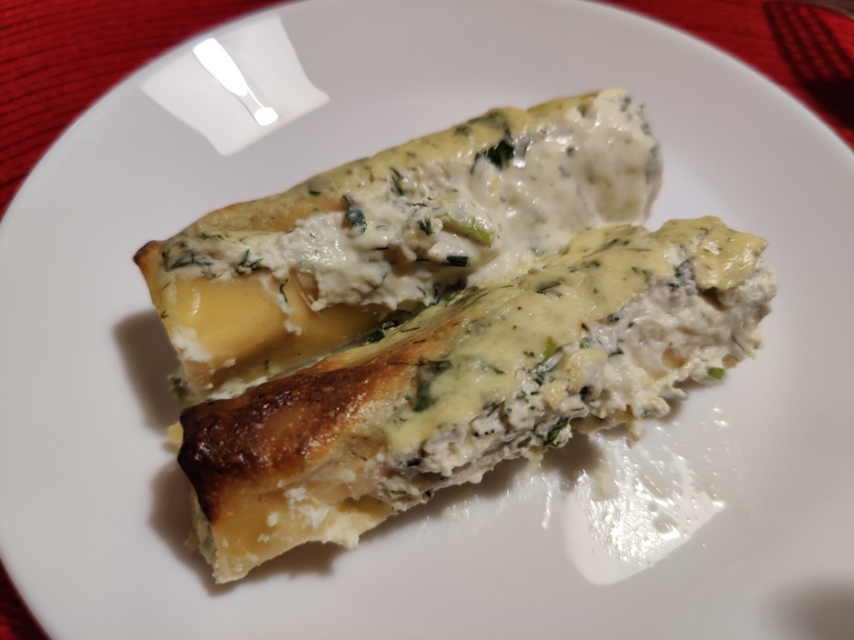 Cannelloni con Ricota e salmone
