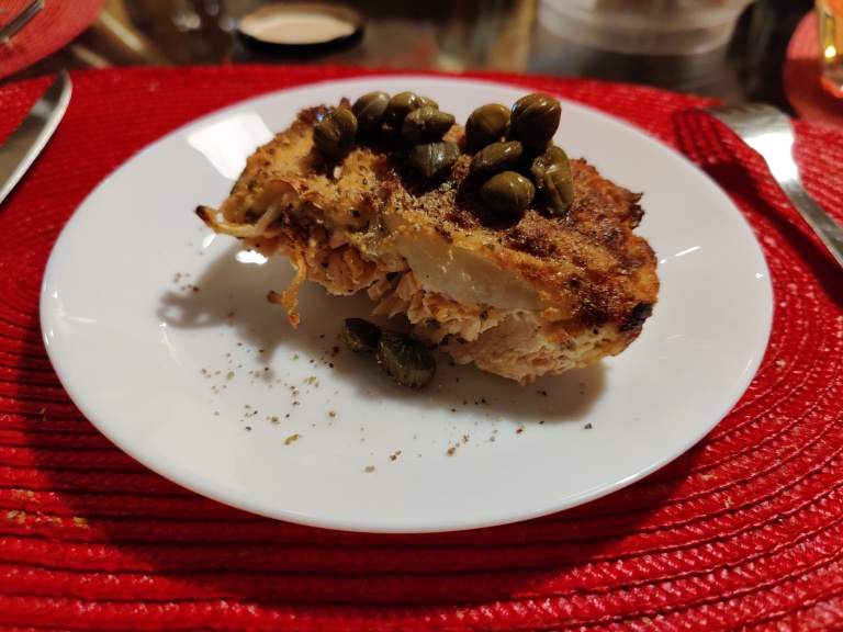 Somon cu parmezan la cuptor