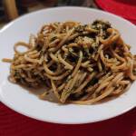 spaghetti cu spanac si pui