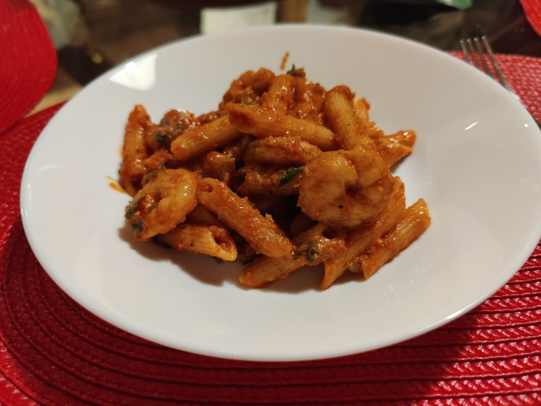 penne cu creveti