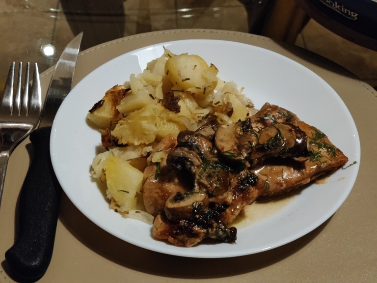 escalop de porc cu ciuperci