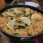 Orzo con pollo al limone