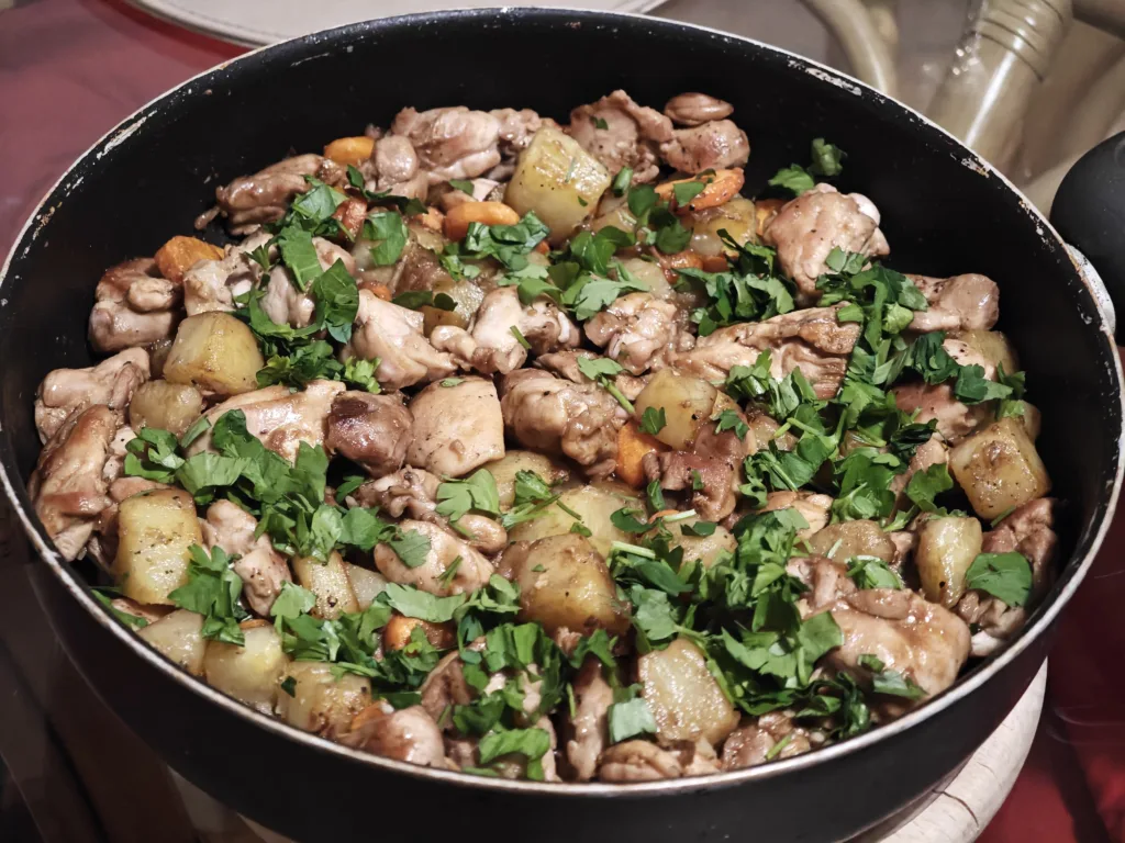 Pui cu legume in sos de otet balsamic