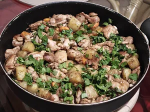Pui cu legume in sos de otet balsamic