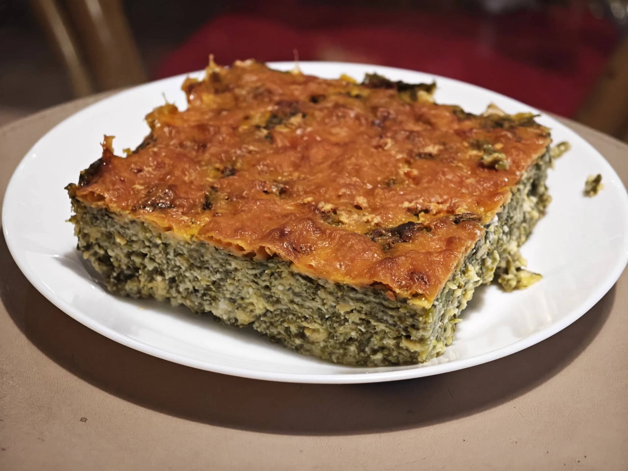 Sufleu cu spanac si branza de vaci