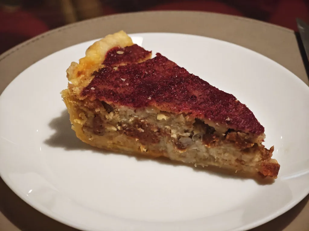 Quiche cu jumari si babic