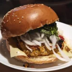 Burger de pui cu sos curry