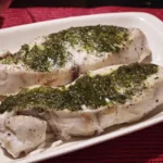 Butterfish cu pesto de leurda in hartie la cuptor