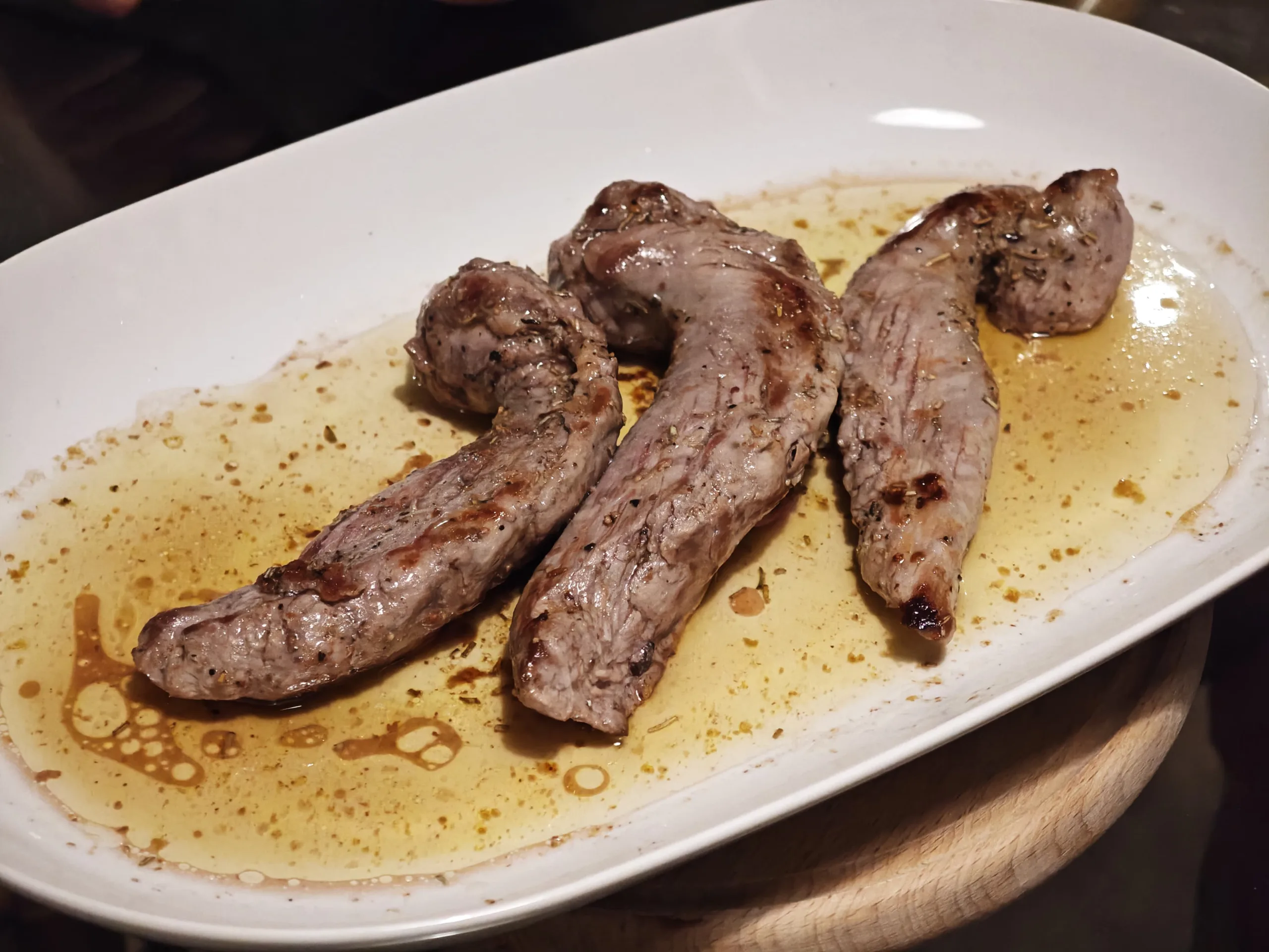 Muschiulet de miel in sos de coniac