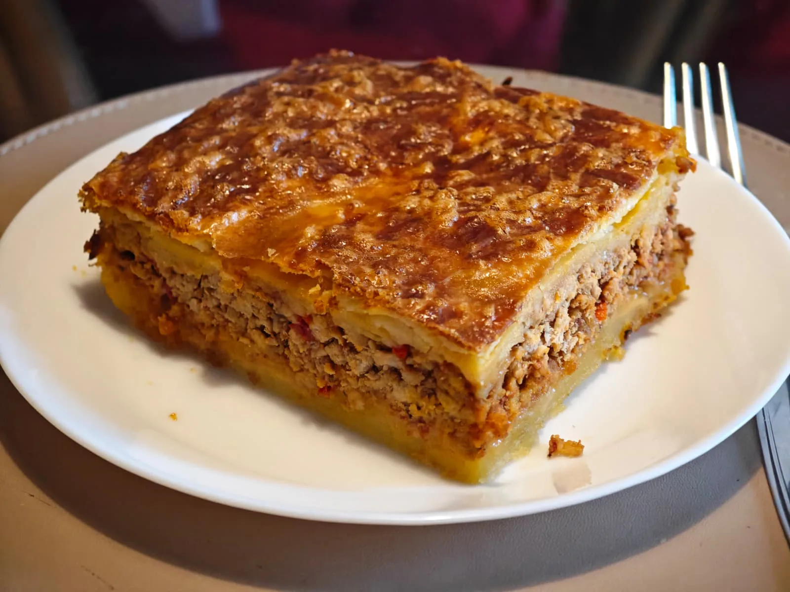 Musaca de porc cu piure de cartofi