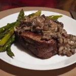 Muschi de vita cu ciuperci si gorgonzola