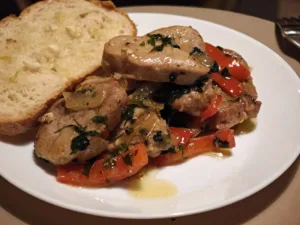 Muschiulet de porc cu patrunjel si unt la tigaie