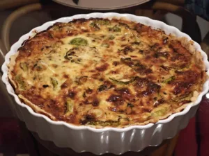 Quiche cu dovlecei si praz