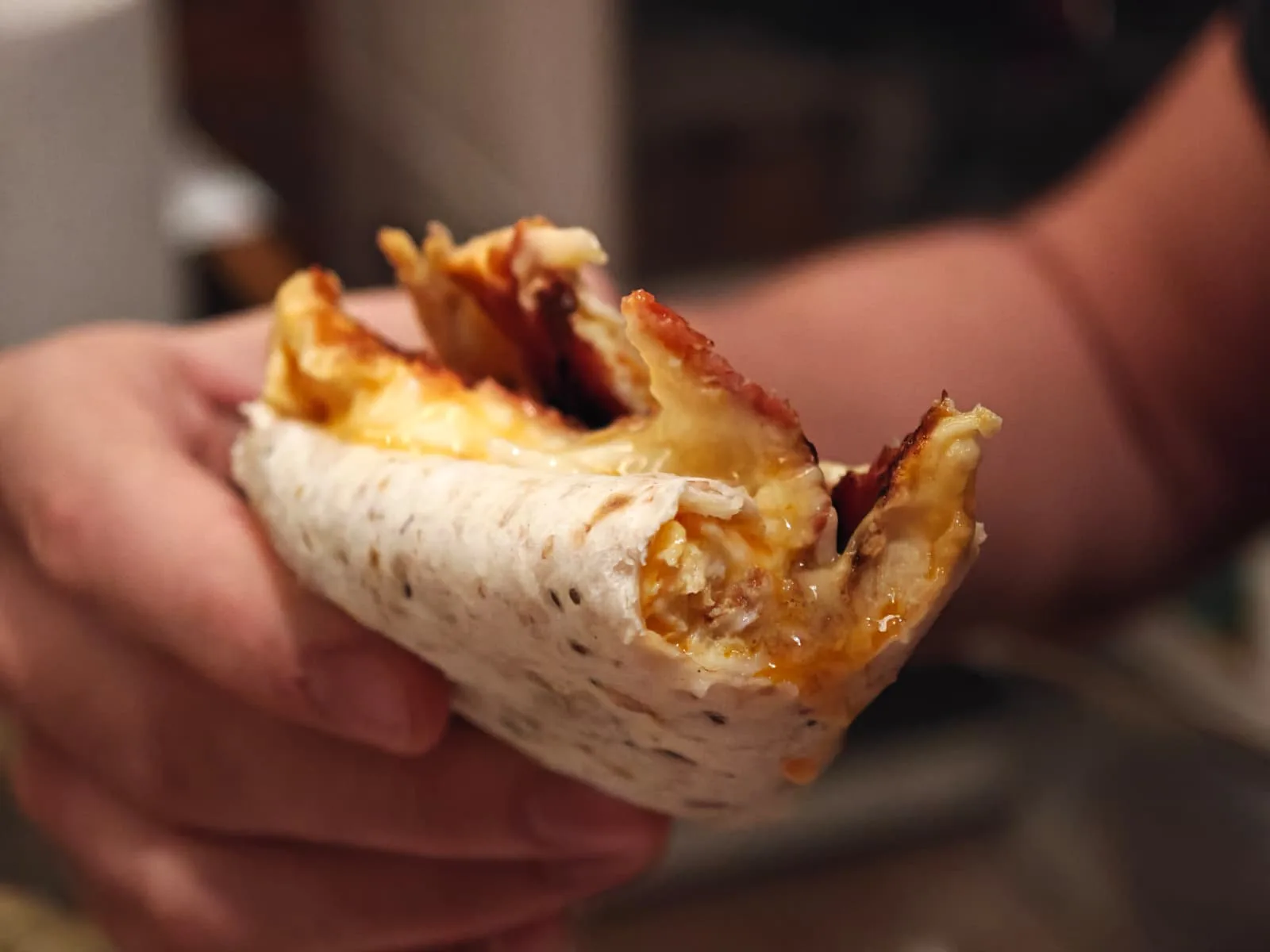 Tortilla cu ou si chorizo