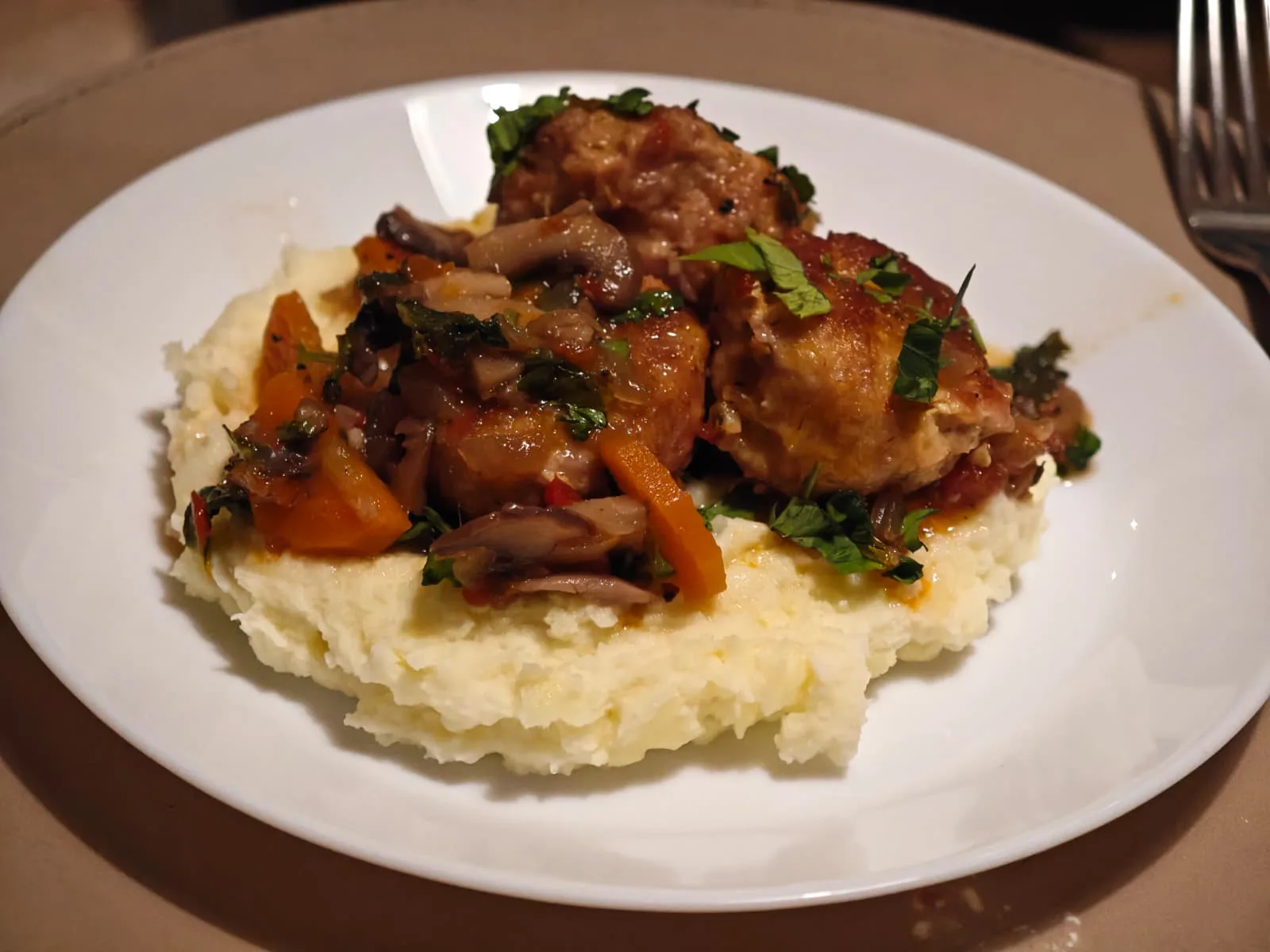 Chiftele Coq au Vin