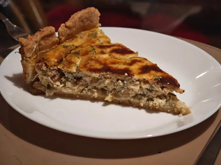 Quiche cu branza de oaie si marar