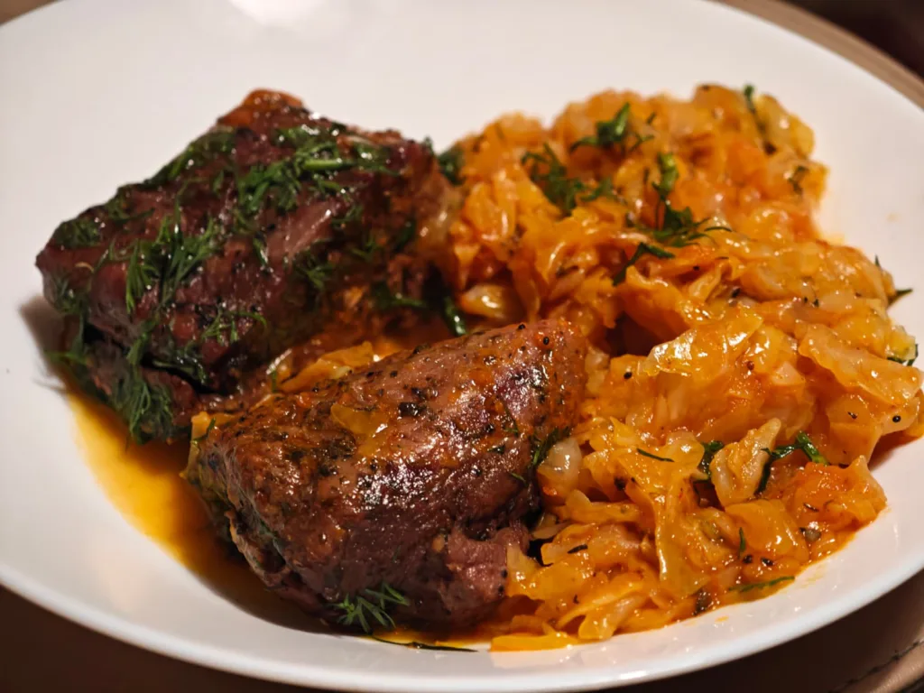 Rata pe varza dulce cu bors