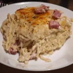 Spaghetti cu Sos Alfredo la Cuptor