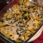 Cartofi cu spanac la cuptor