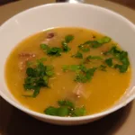 Supa crema de telina si ghimbir cu curcan