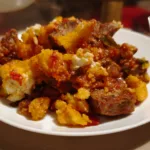 Berbecut cu mamaliga la cuptor