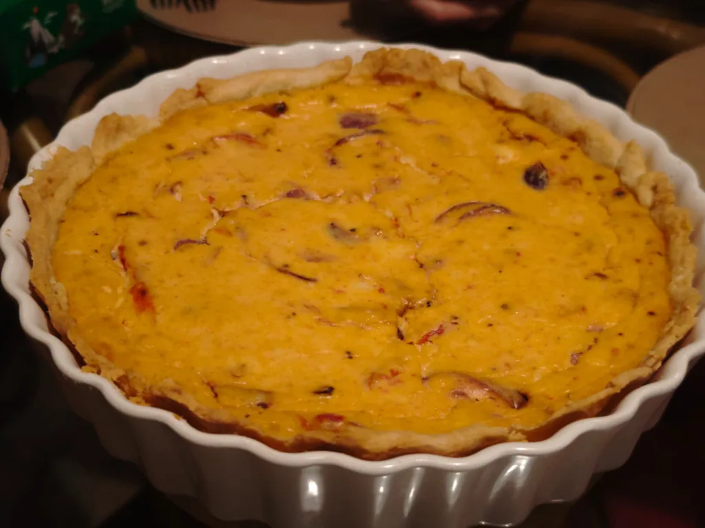 Quiche cu rosii coapte