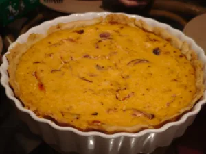 Quiche cu rosii coapte