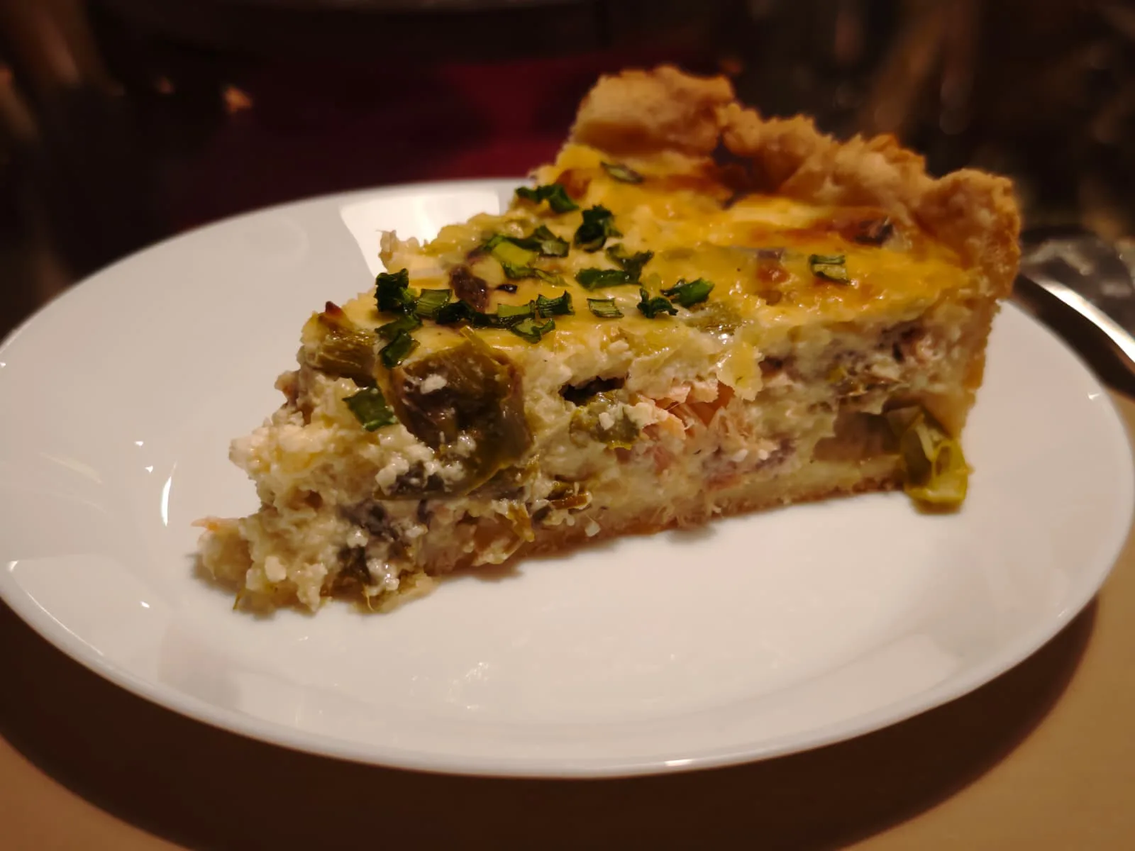Quiche cu somon afumat si sparanghel