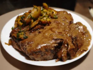 Cotlete de porc cu sos de ciuperci