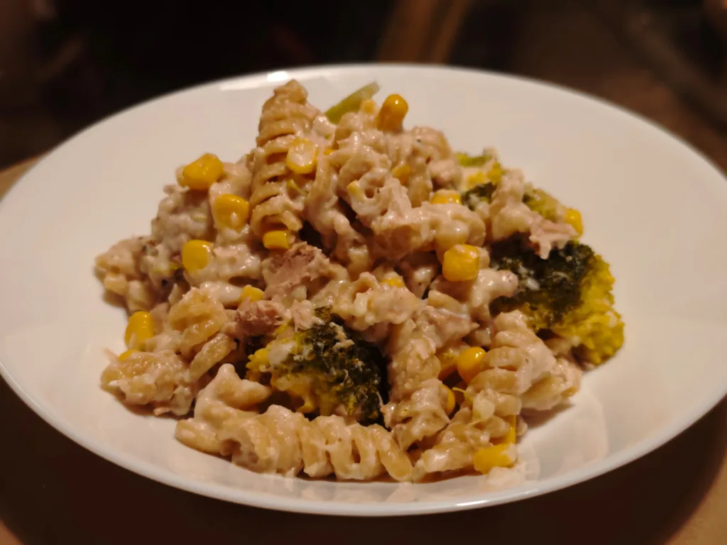 Fusilli al forno con tonno