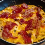 Omleta cu bacon si branza de burduf