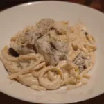 Spaghetti con controfiletto e gorgonzola