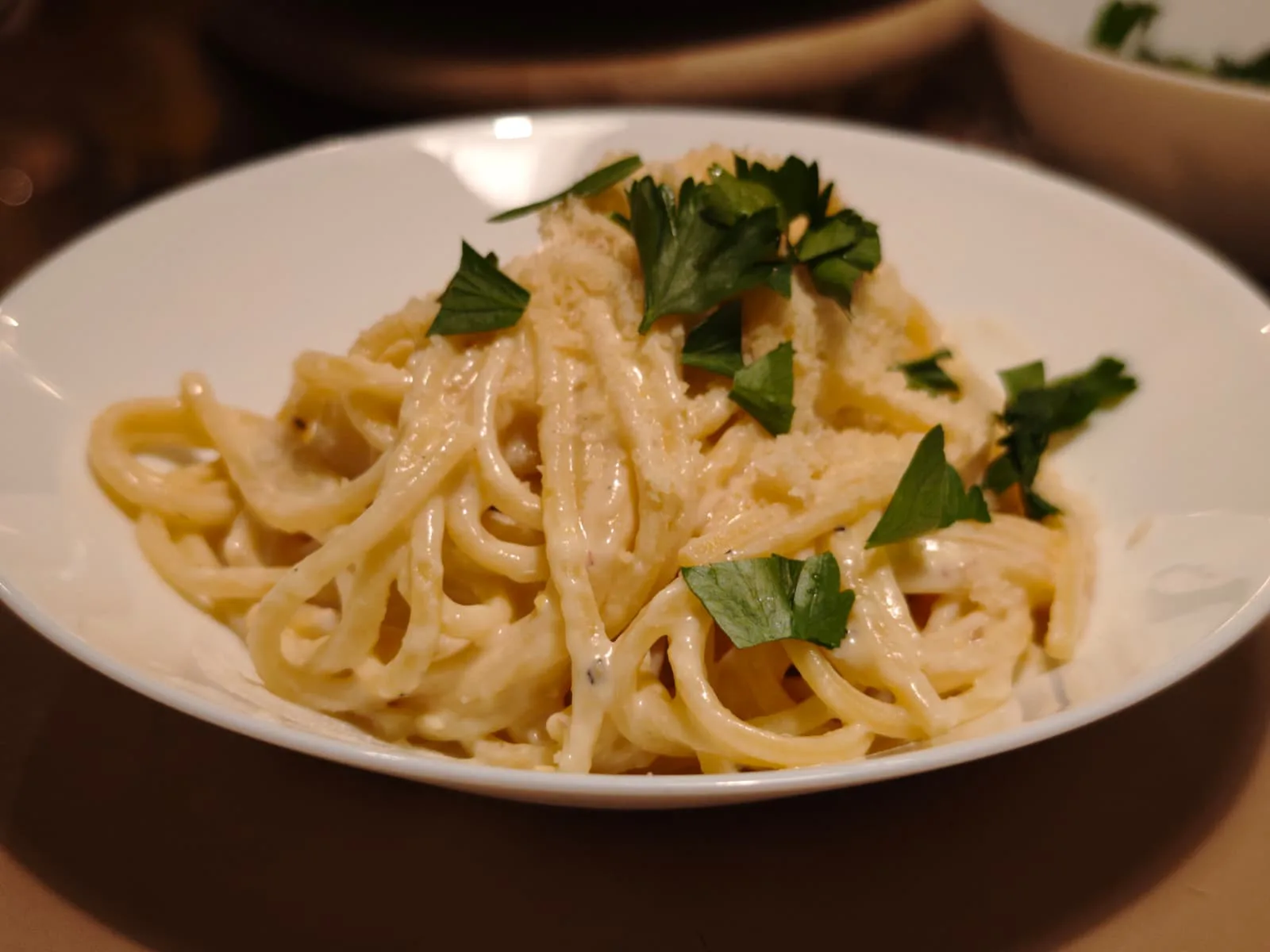 Avgolemono Carbonara Spaghetti