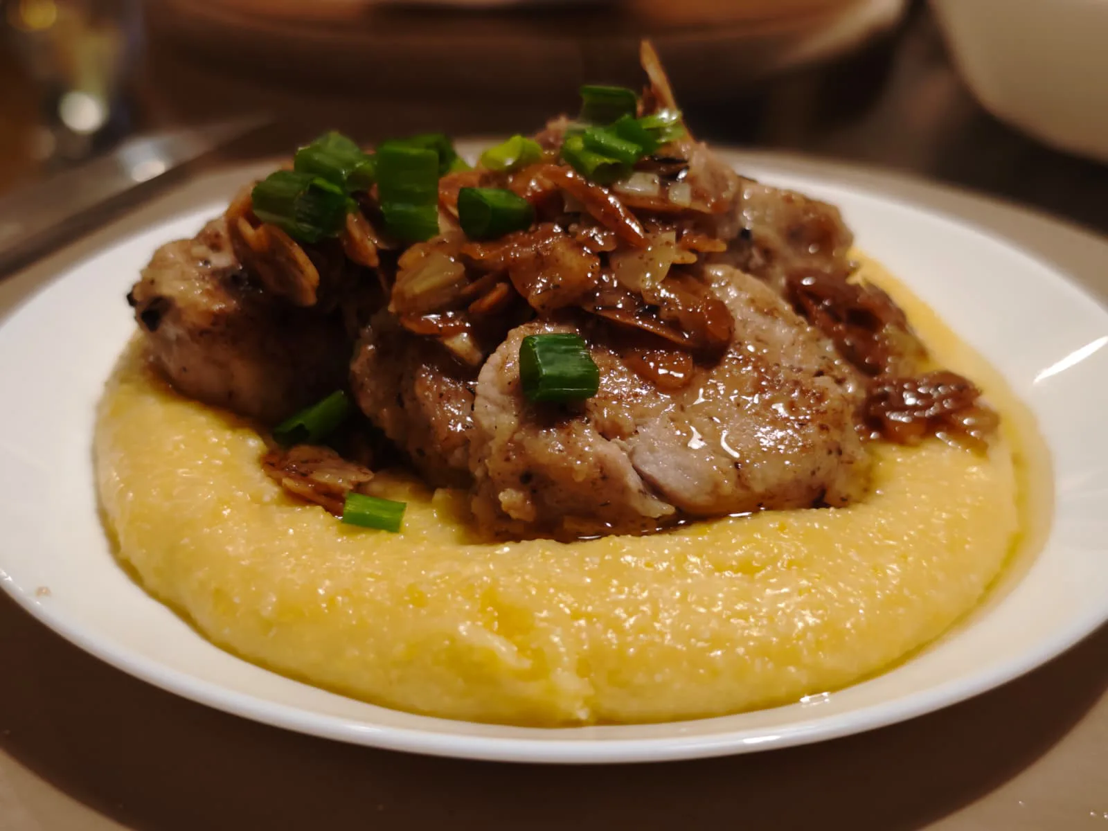 Pork almondine