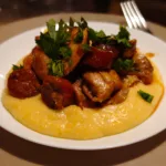 Pui cu chorizo in sos de vin