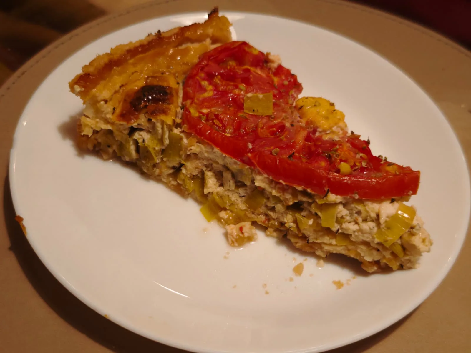 Tarta cu branza si praz