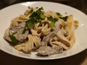 Tagliatelle manzo e gorgonzola